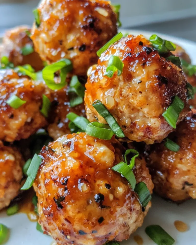 Homemade Honey Sriracha Chicken Meatballs recipe photo