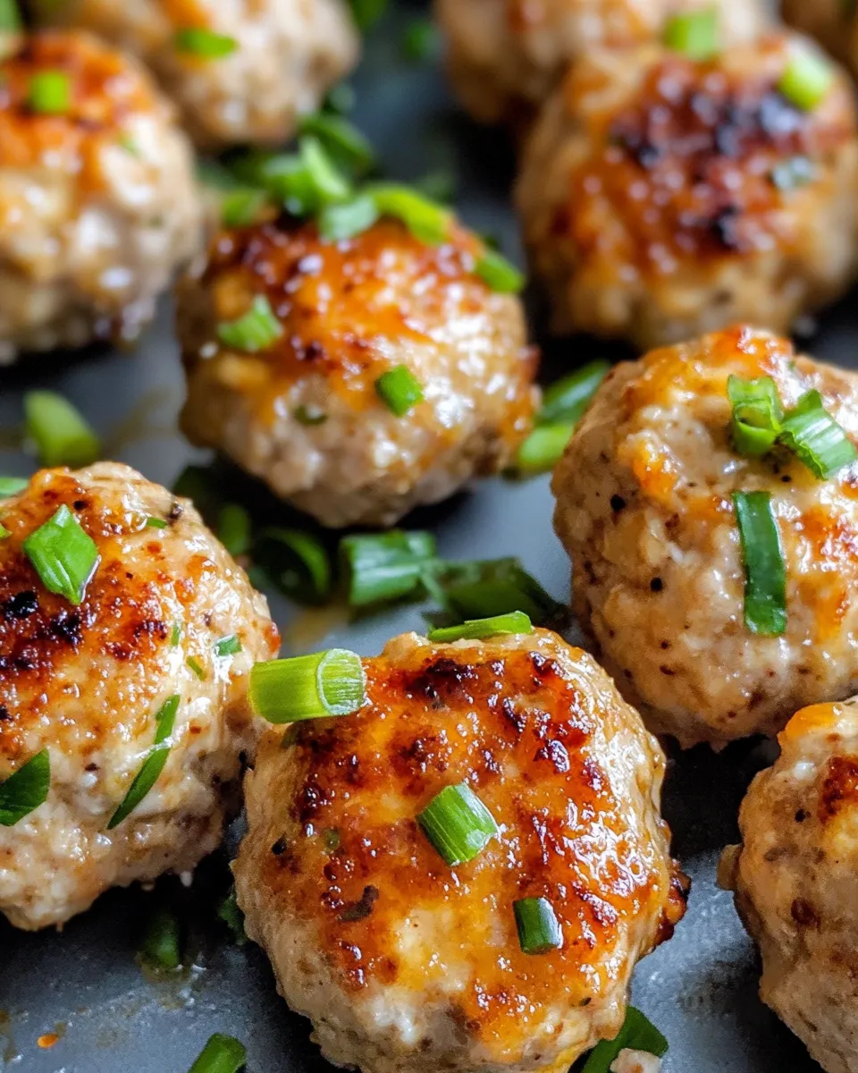 Easy Honey Sriracha Chicken Meatballs food shot