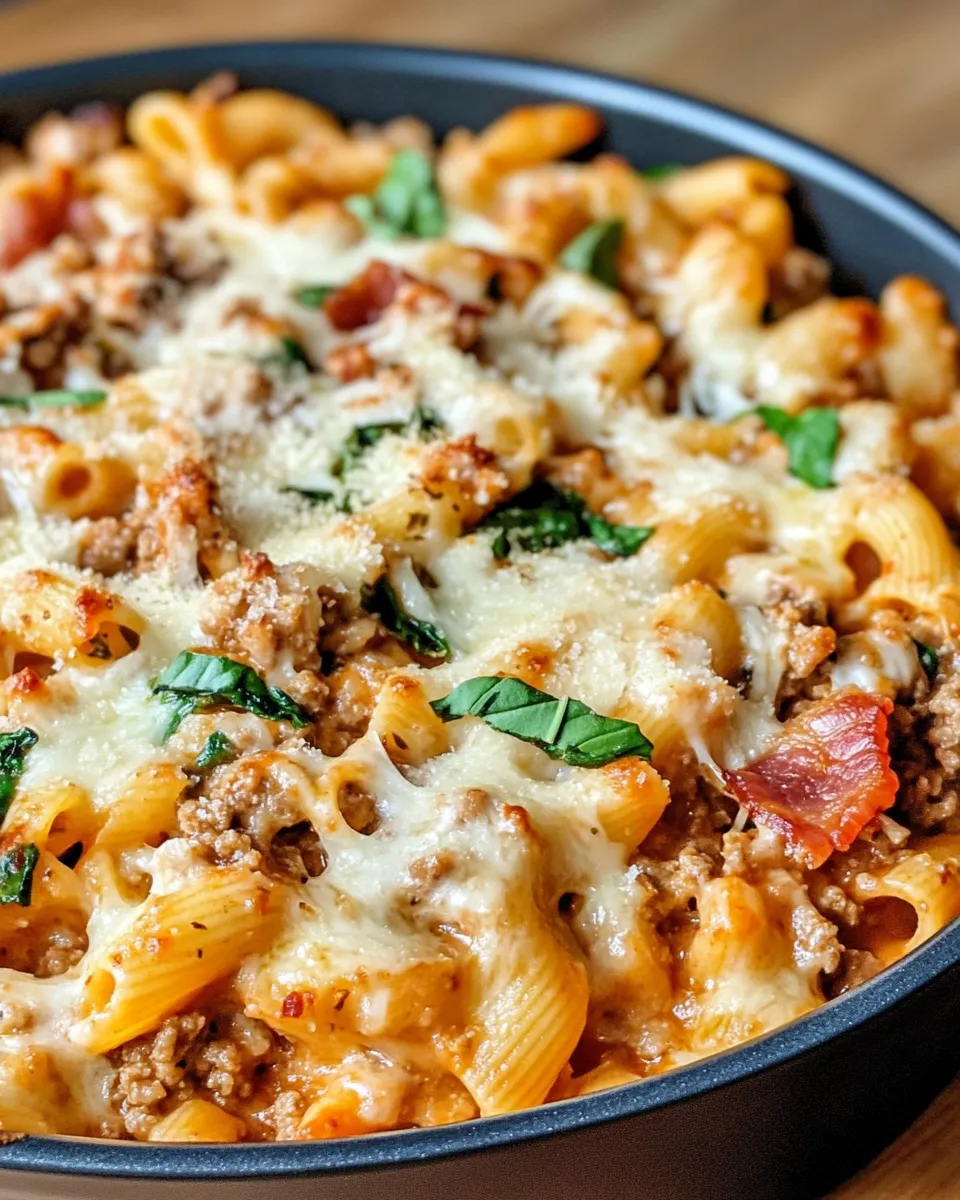 Classic Italian Wedding Soup Pasta Bake dish photo