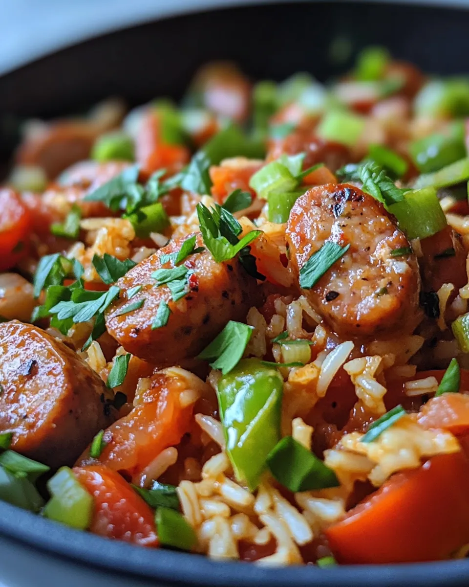 Delicious Jambalaya with Chicken Sausage plate image