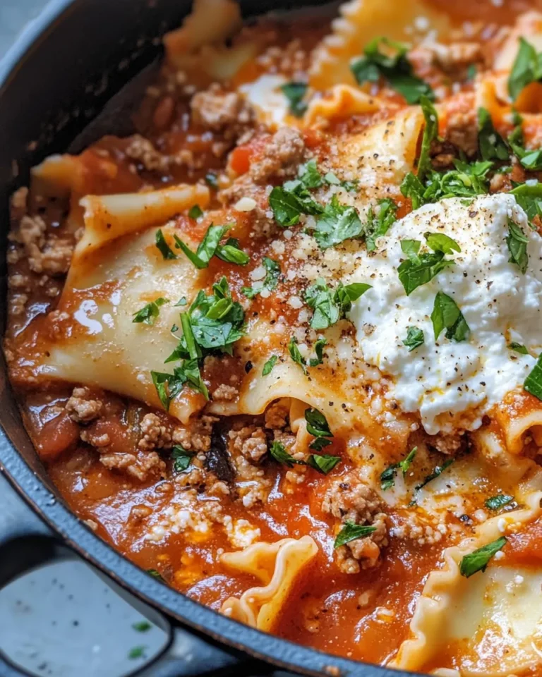 Homemade Lasagna Soup with Ricotta photo