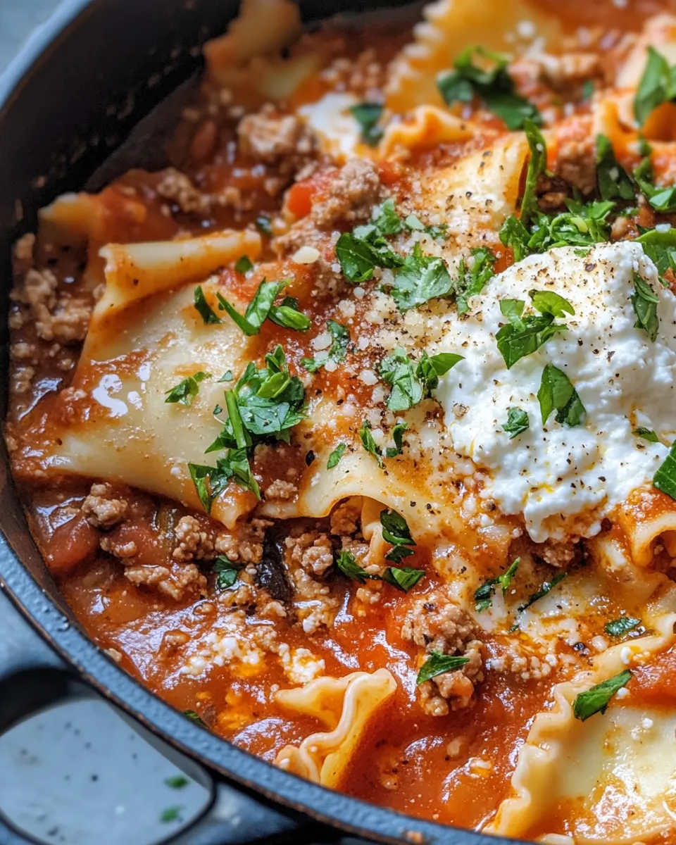 Homemade Lasagna Soup with Ricotta photo