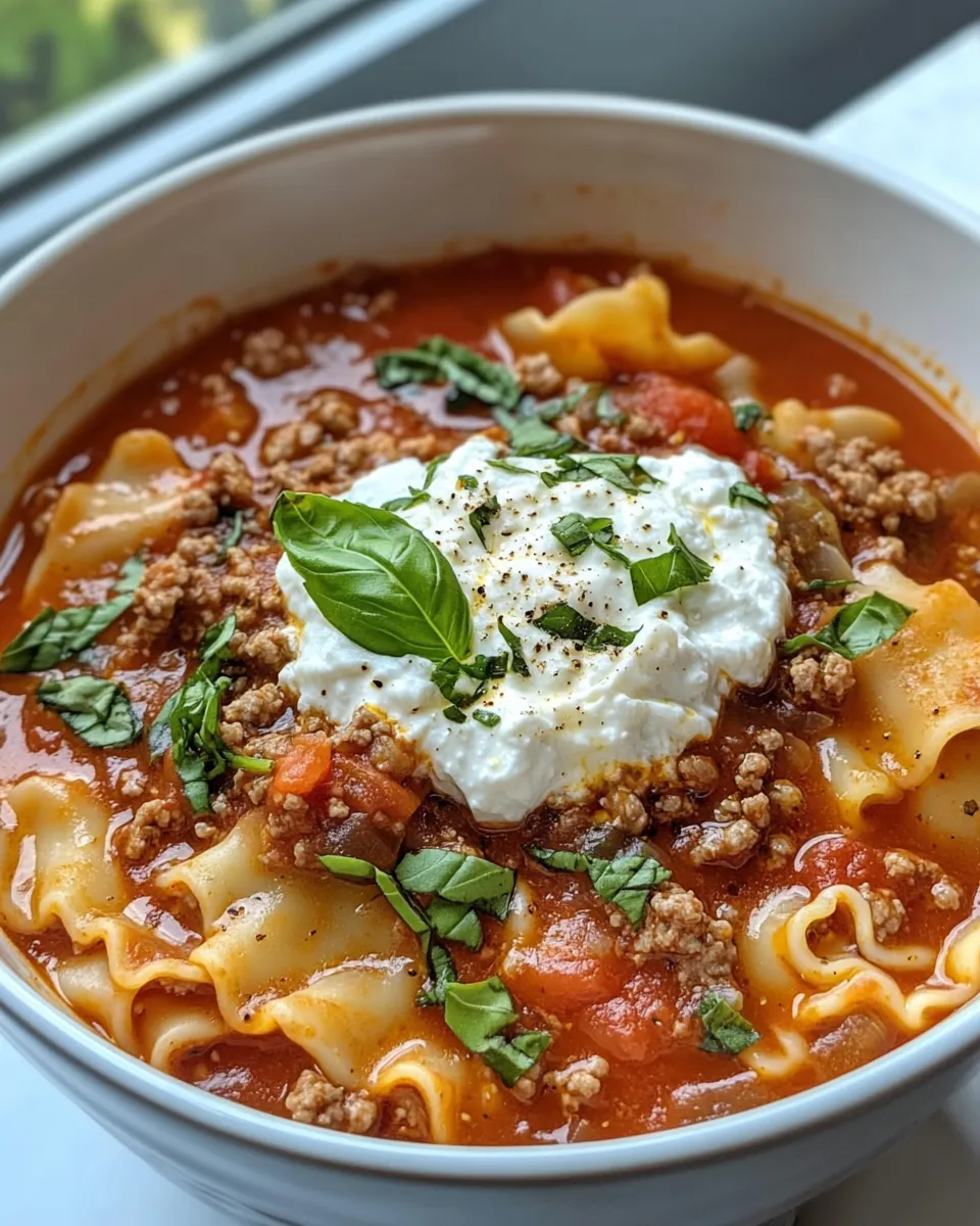 Classic Lasagna Soup with Ricotta recipe image