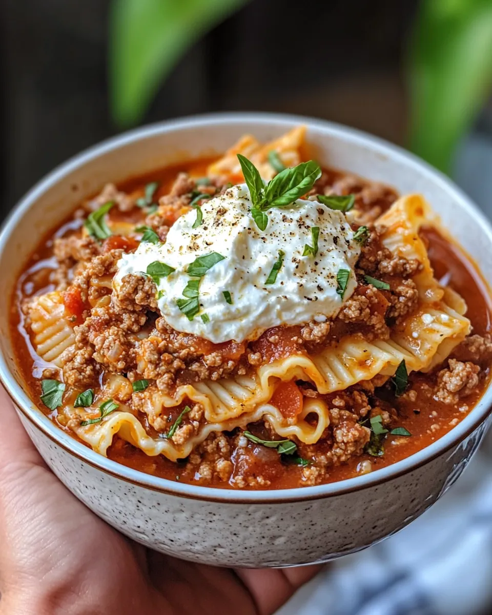 Easy Lasagna Soup with Ricotta dish photo