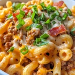 Homemade Loaded Cheeseburger Macaroni Pasta photo