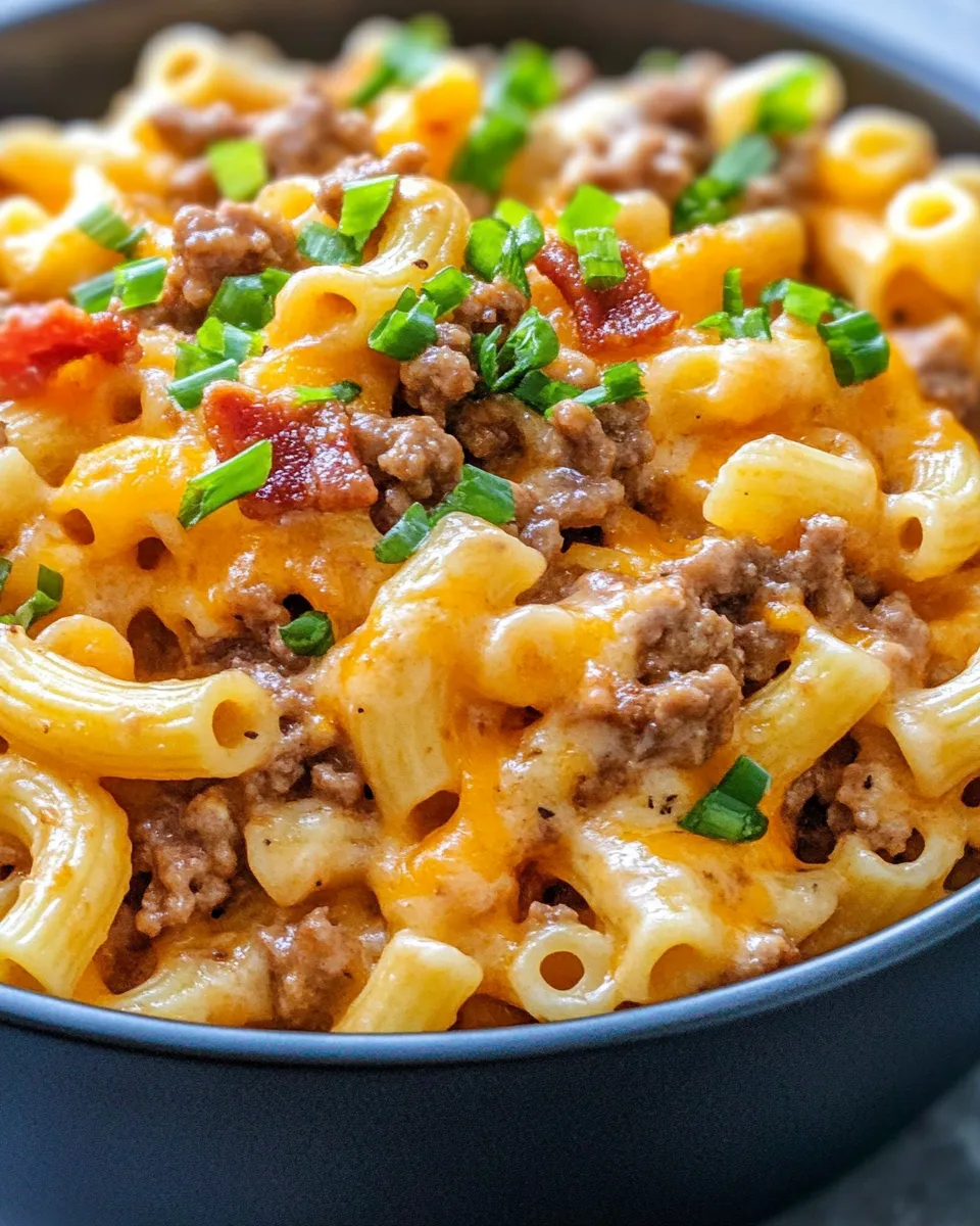 Classic Loaded Cheeseburger Macaroni Pasta image