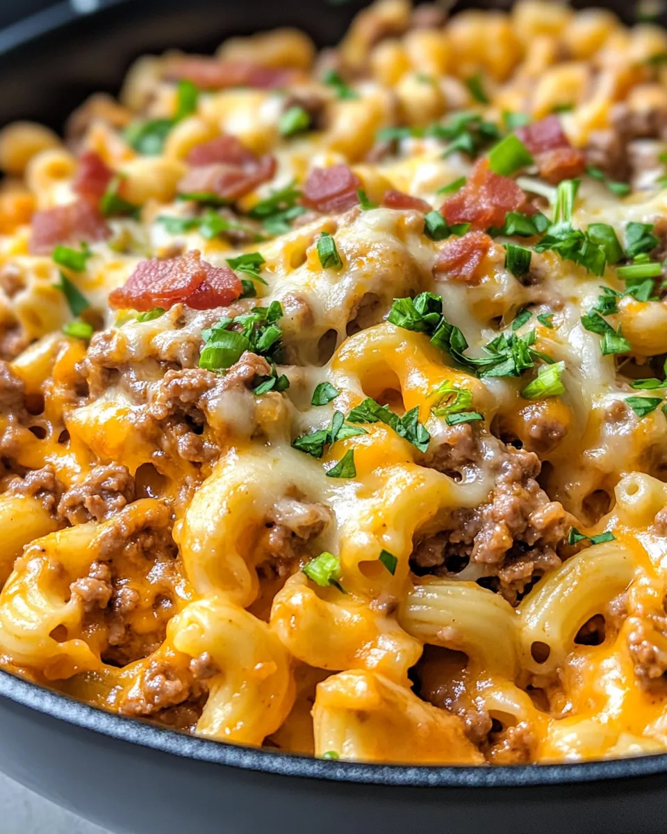 Easy Loaded Cheeseburger Macaroni Pasta recipe photo