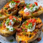 Homemade Loaded Nacho Potato Skins photo