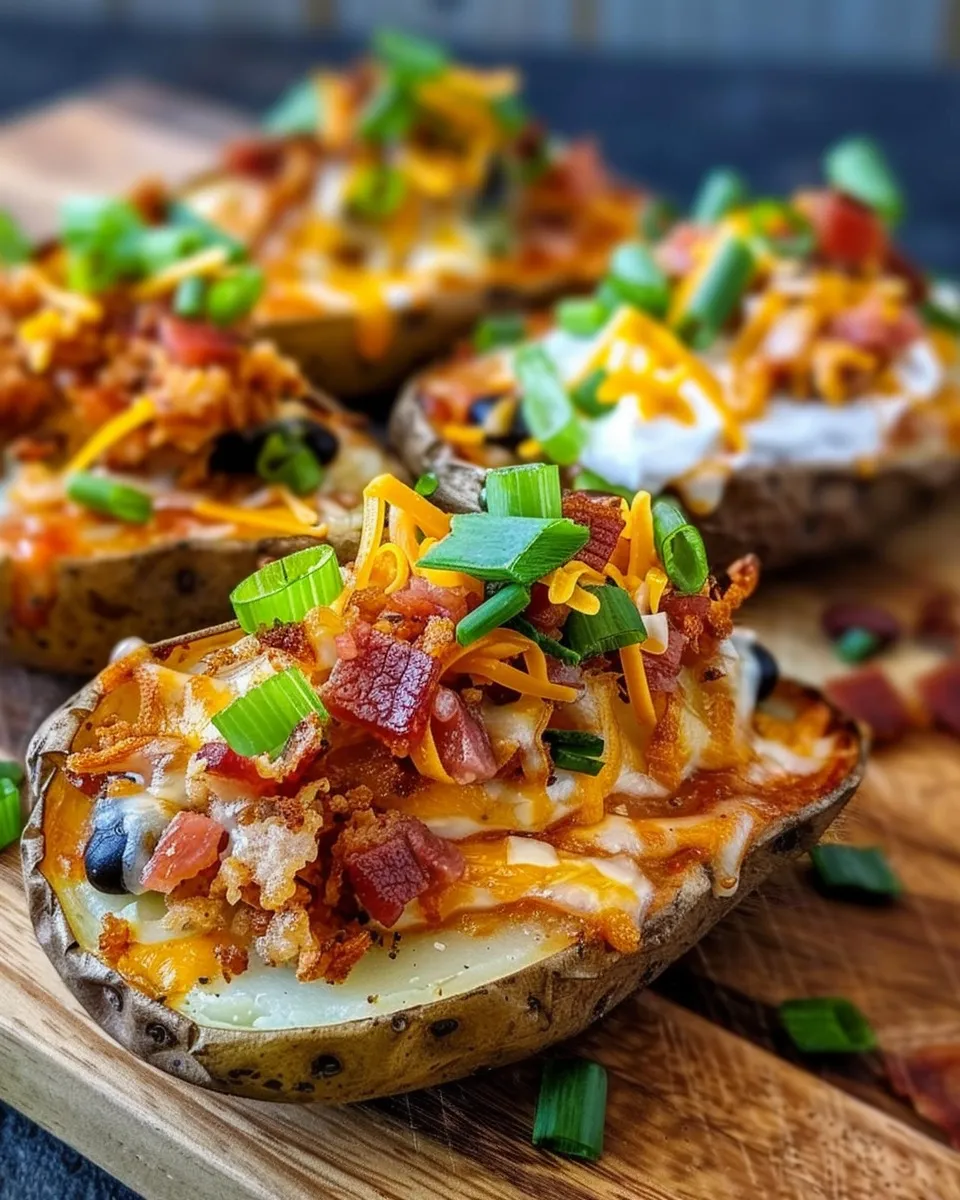 Delicious Loaded Nacho Potato Skins dish photo
