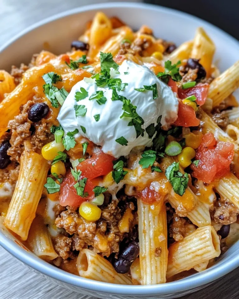 Homemade Loaded Taco Pasta Bake recipe photo