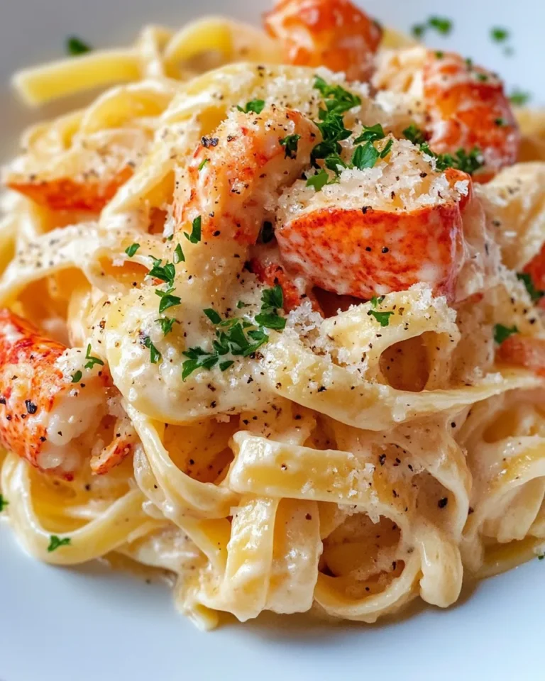 Homemade Lobster Alfredo Fettuccine photo