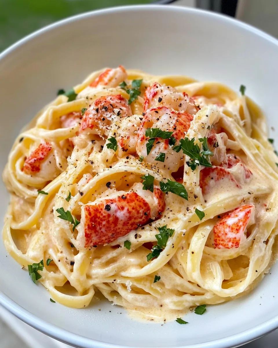 Classic Lobster Alfredo Fettuccine image