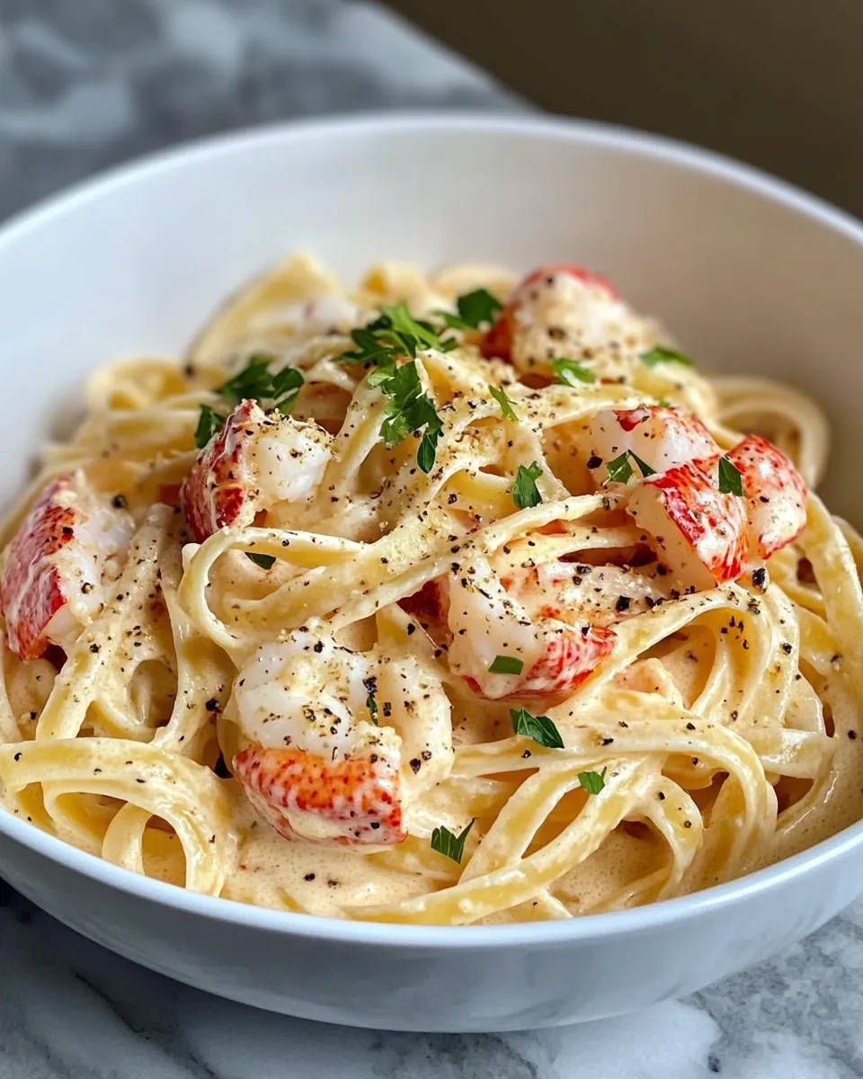 Easy Lobster Alfredo Fettuccine recipe image