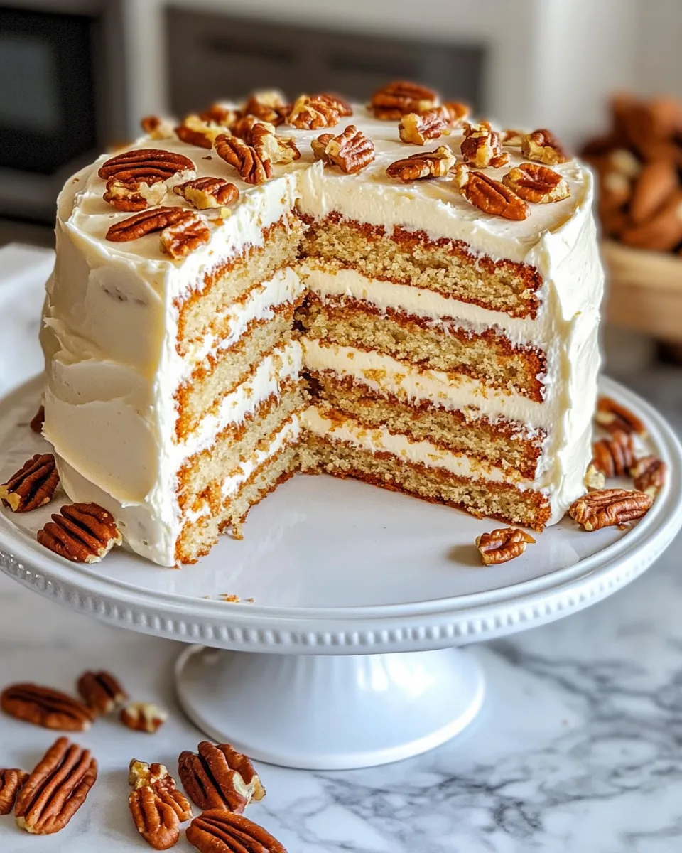 Delicious Maple Pecan Layer Cake dish photo
