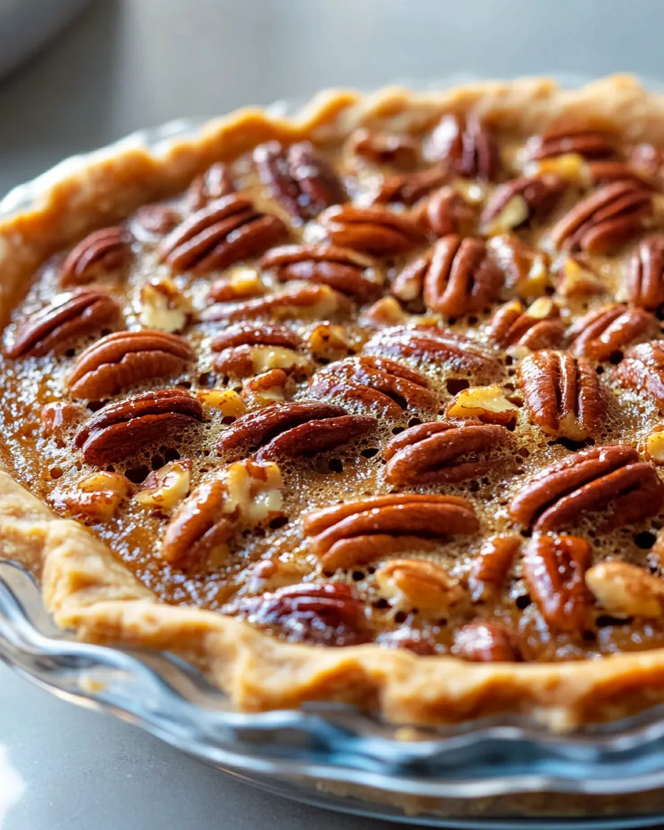 Easy Maple Pecan Pie food shot