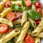 Homemade Mediterranean Veggie Pesto Pasta recipe photo