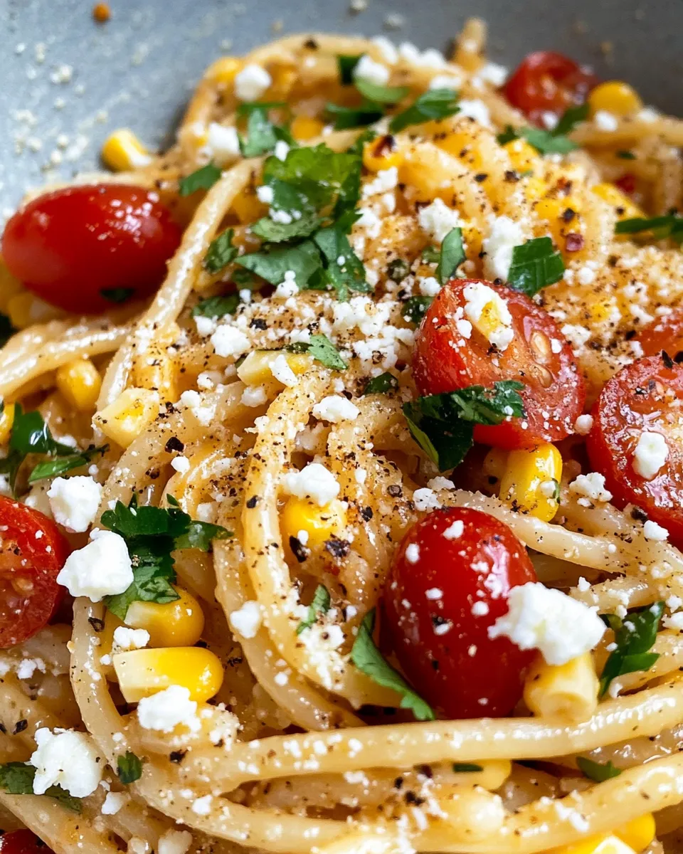 Classic Mexican Street Corn Pasta dish photo