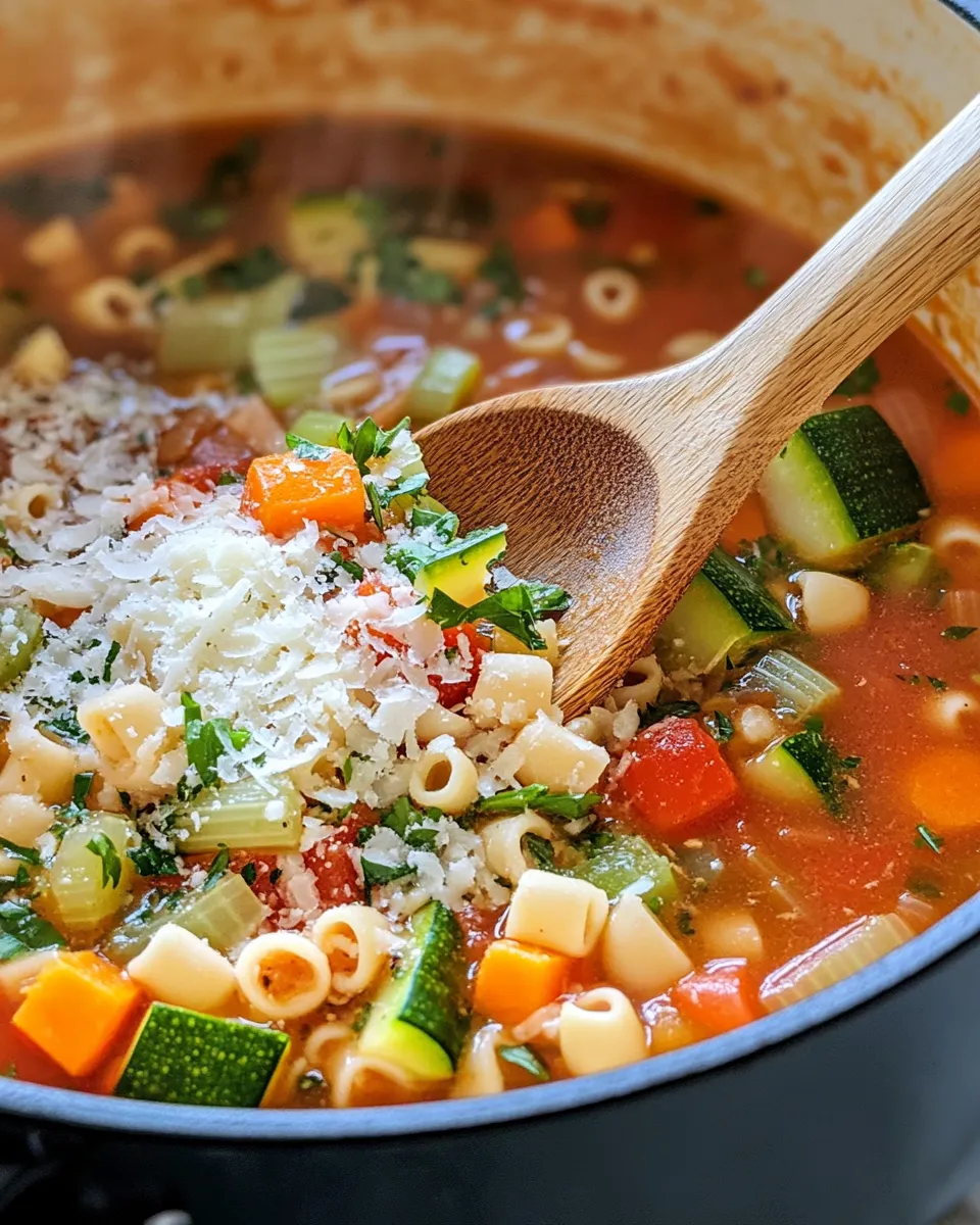Classic Minestrone Soup with Parmesan recipe image