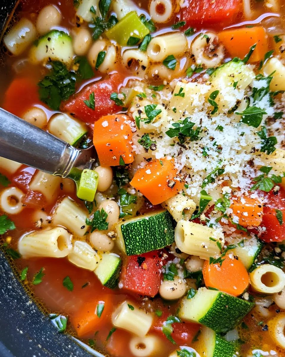 Easy Minestrone Soup with Parmesan dish photo