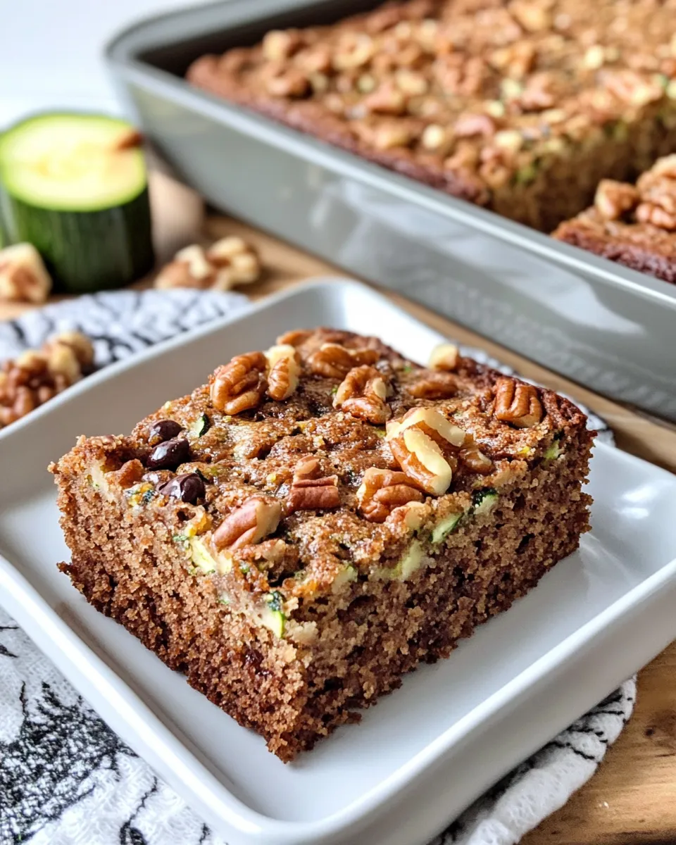 Easy Moist Zucchini Cake food shot
