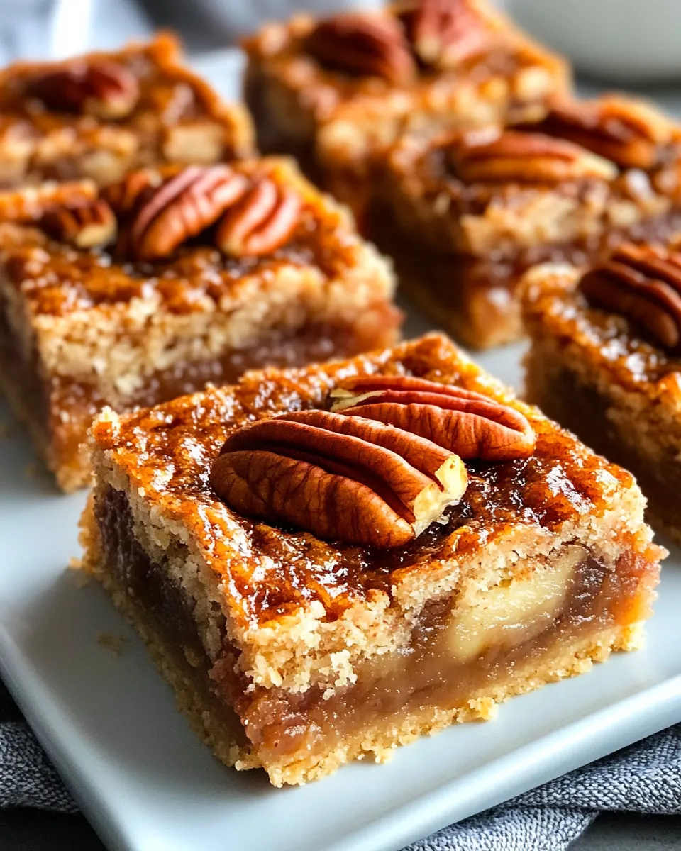 Delicious Pecan Pie Bars plate image