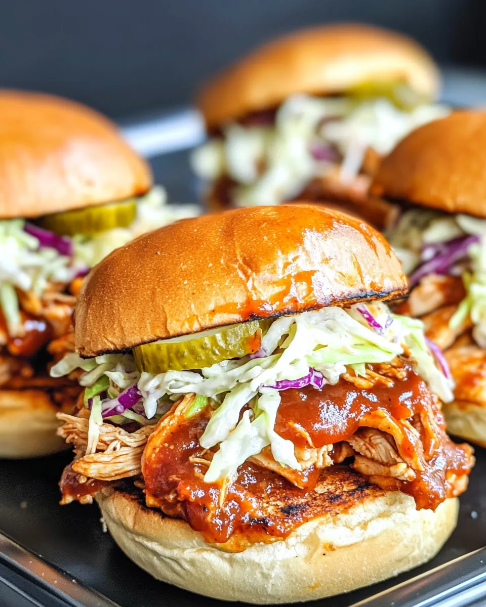 Classic Pulled Chicken Sandwiches recipe image