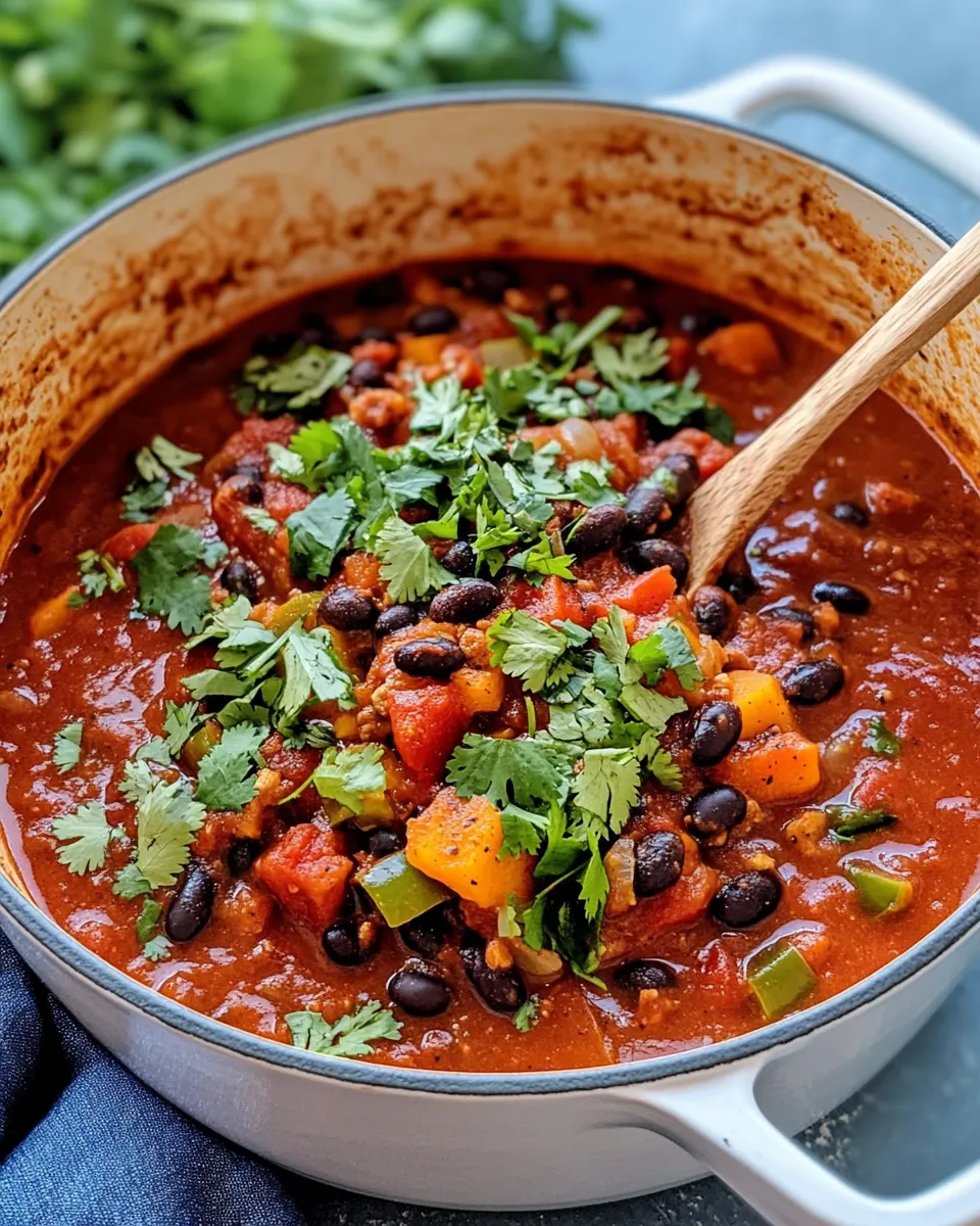 Easy Pumpkin Black Bean Chili recipe image