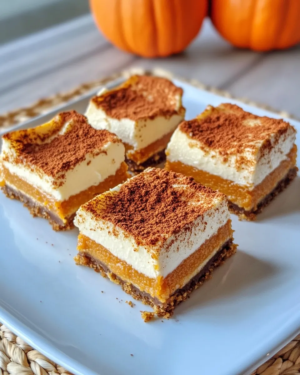 Classic Pumpkin Cheesecake Bars dish photo