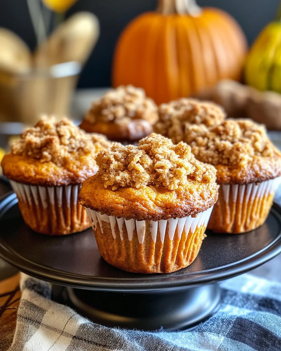 Easy Pumpkin Streusel Muffins food shot