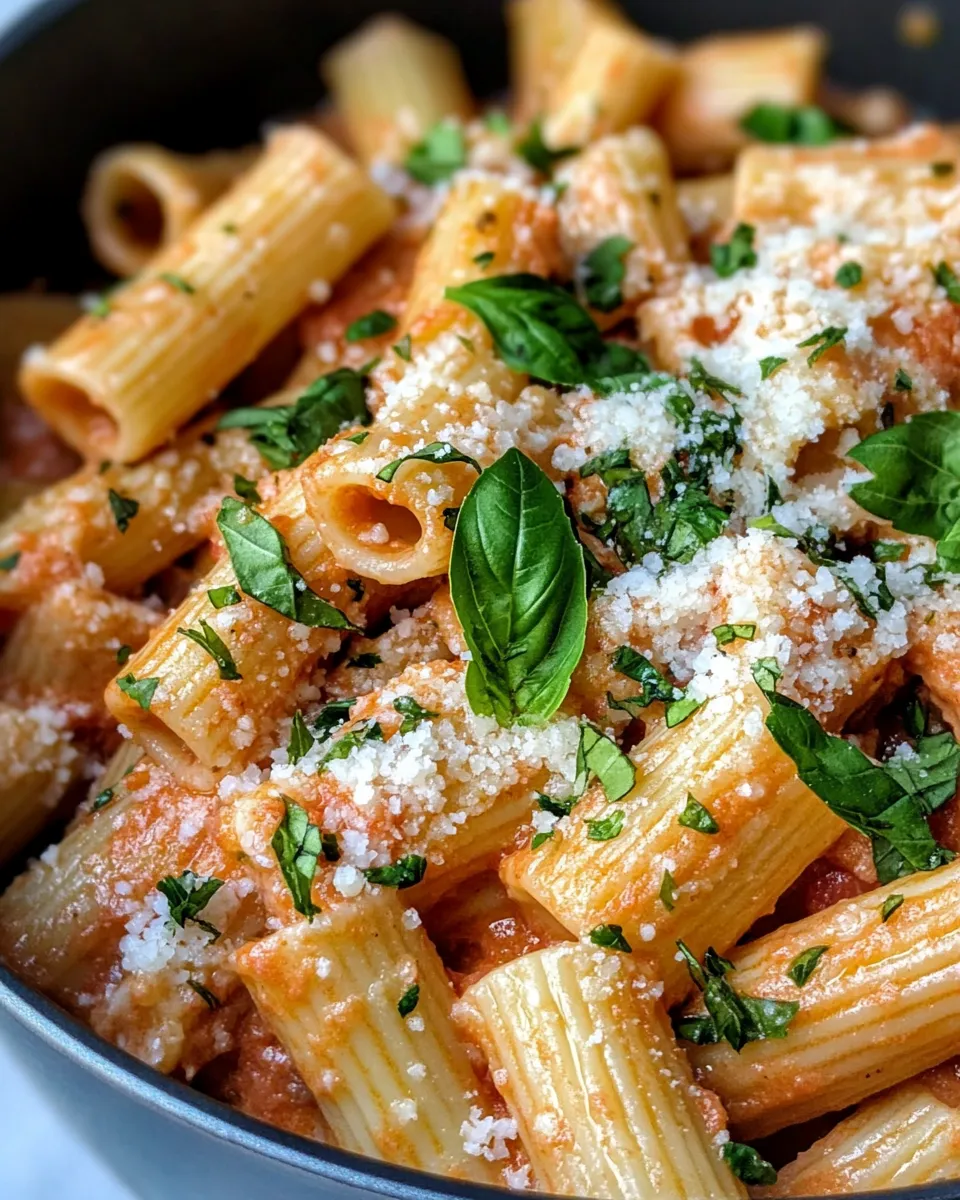 Homemade Quick One Pot Creamy Tomato Rigatoni recipe photo