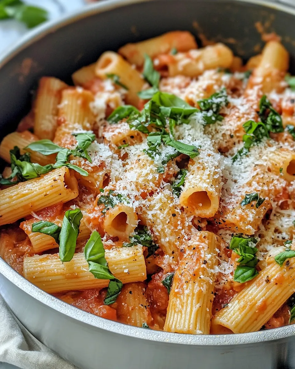 Delicious Quick One Pot Creamy Tomato Rigatoni picture