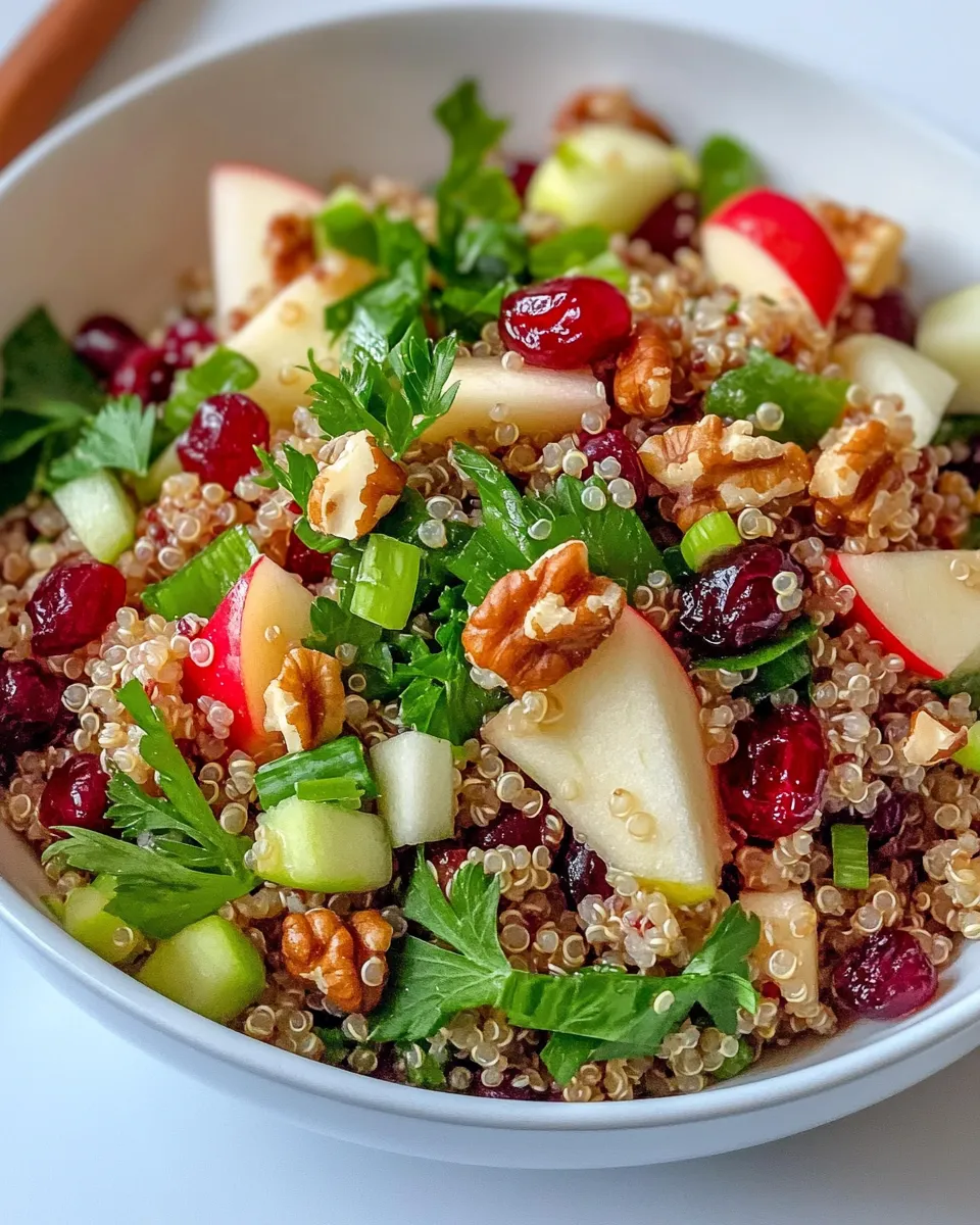 Homemade Quinoa Apple Cranberry Salad recipe photo