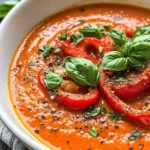 Homemade Roasted Red Pepper Soup recipe photo