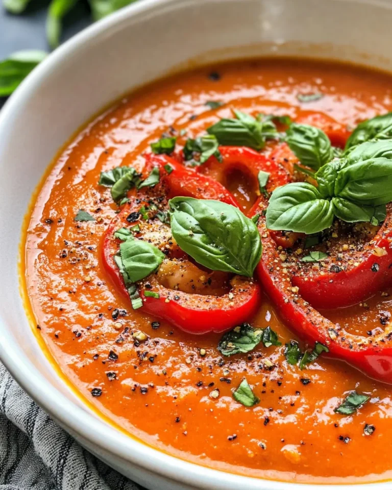 Homemade Roasted Red Pepper Soup recipe photo