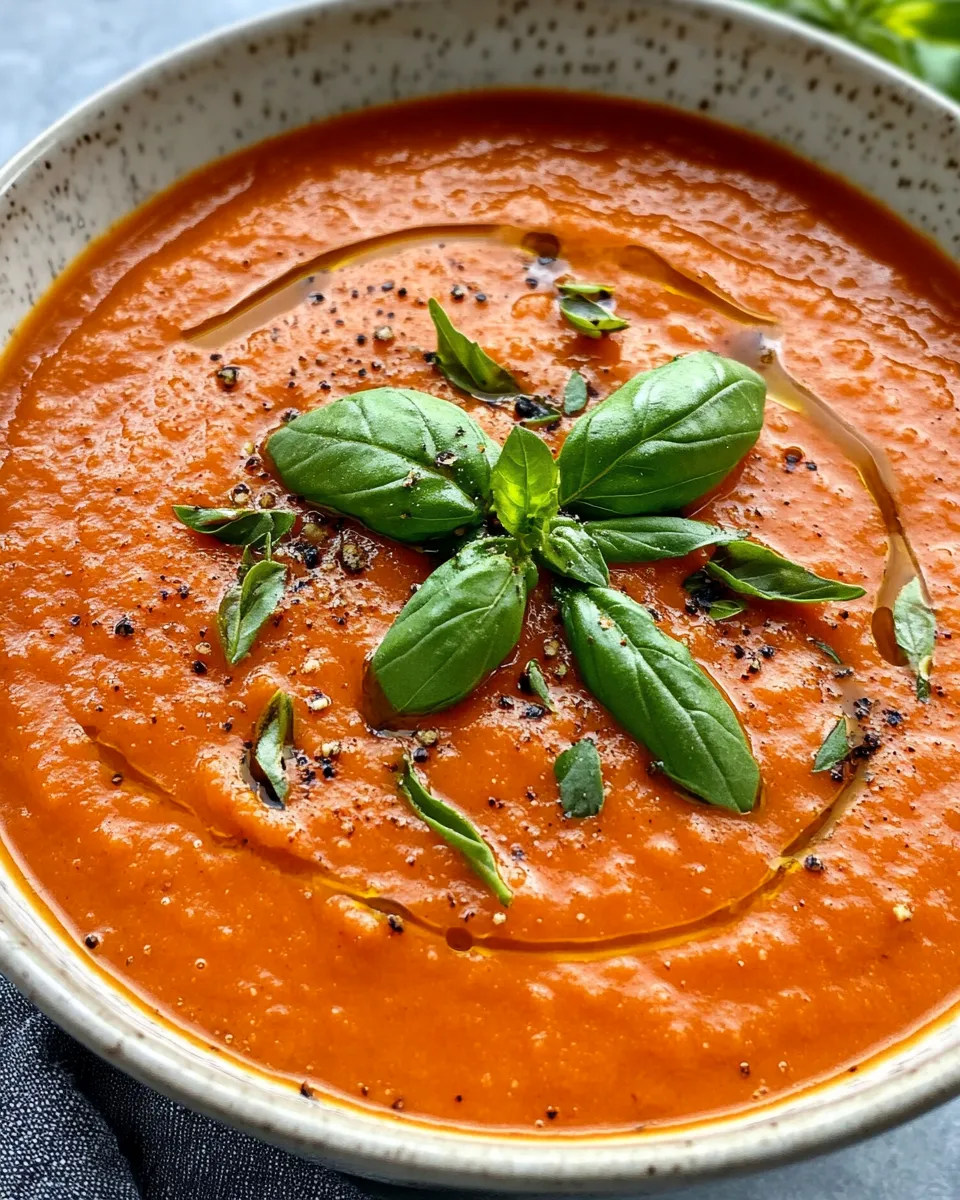 Classic Roasted Red Pepper Soup dish photo