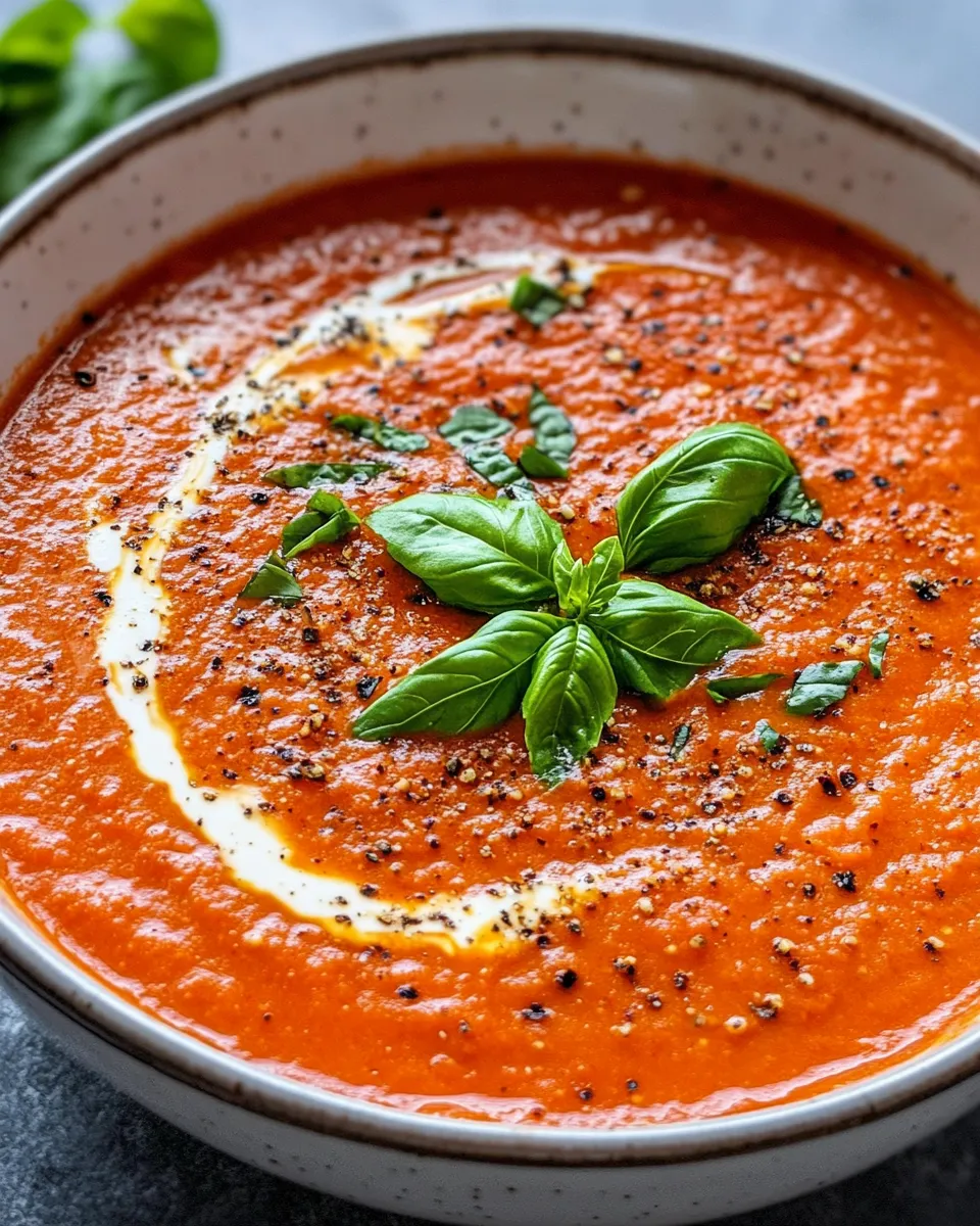 Delicious Roasted Red Pepper Soup picture
