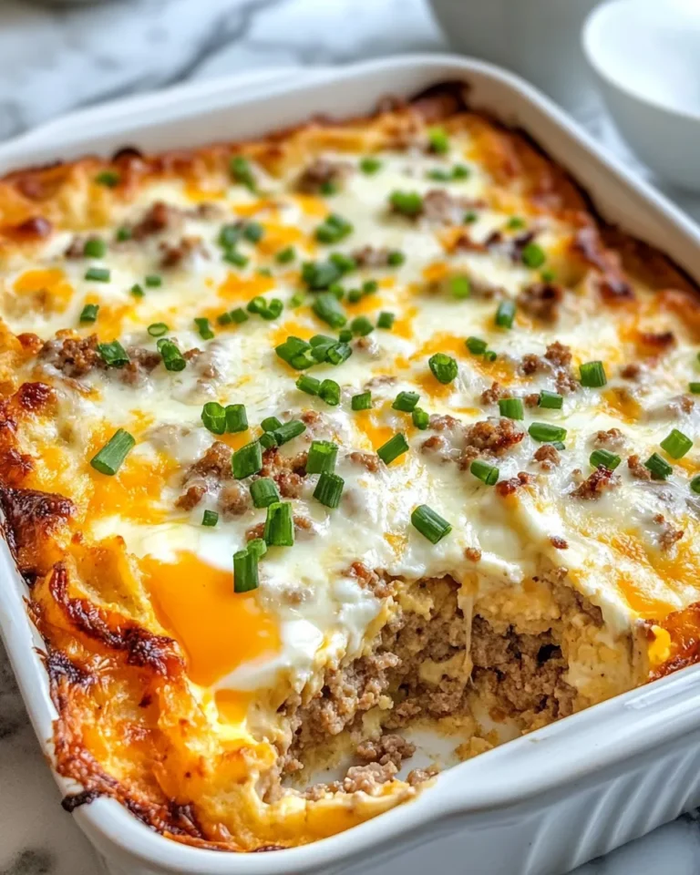 Homemade Sausage Egg And Cream Cheese Hashbrown Casserole photo