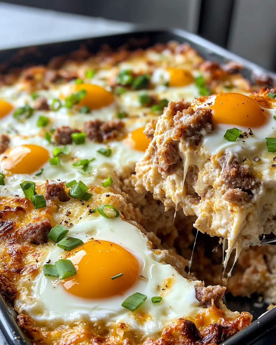 Easy Sausage Egg And Cream Cheese Hashbrown Casserole recipe photo