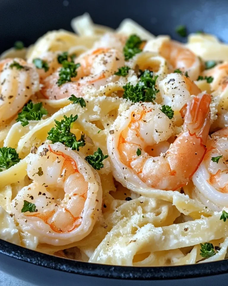 Homemade Shrimp Alfredo Fettuccine recipe photo