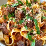 Homemade Slow Cooker Beef Ragu Pasta dish photo