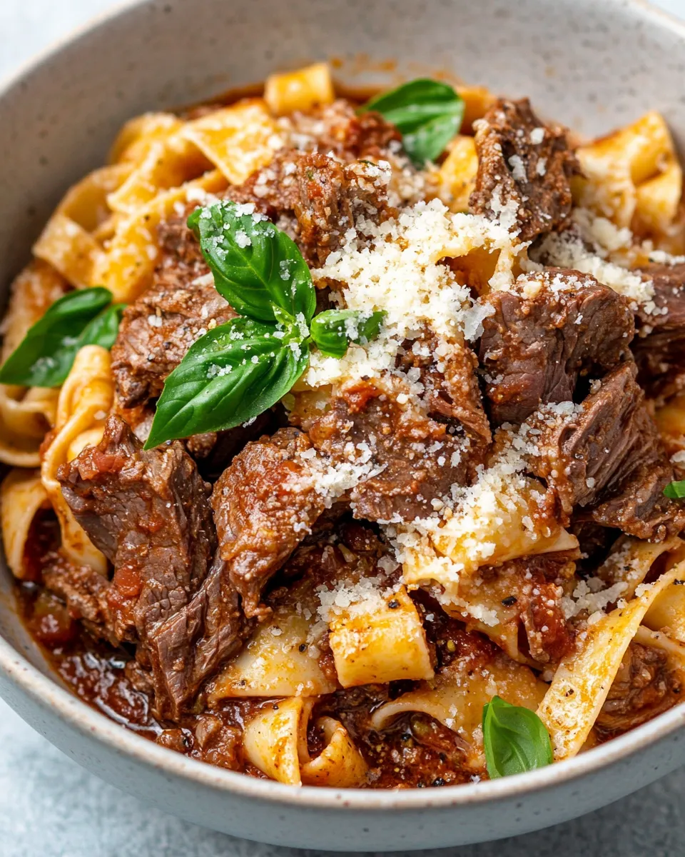 Classic Slow Cooker Beef Ragu Pasta recipe image