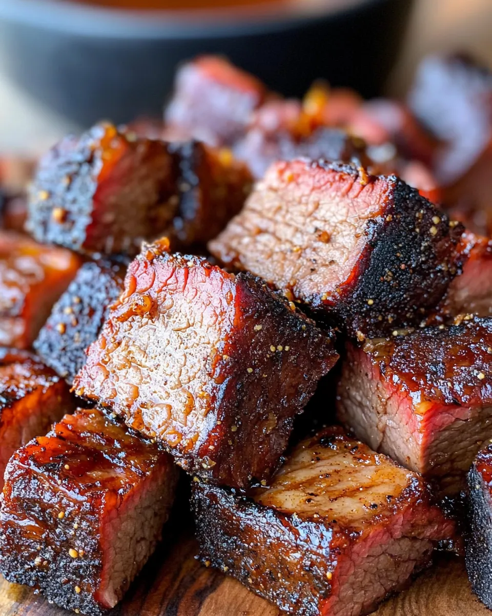 Easy Smoked Brisket Burnt Ends recipe photo