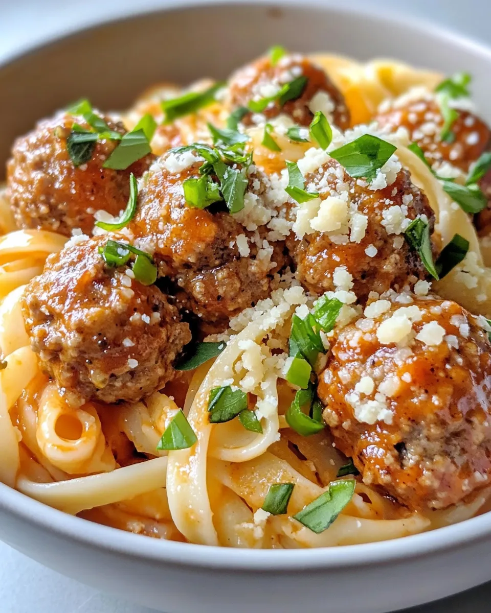 Delicious Spicy Buffalo Meatball Pasta dish photo