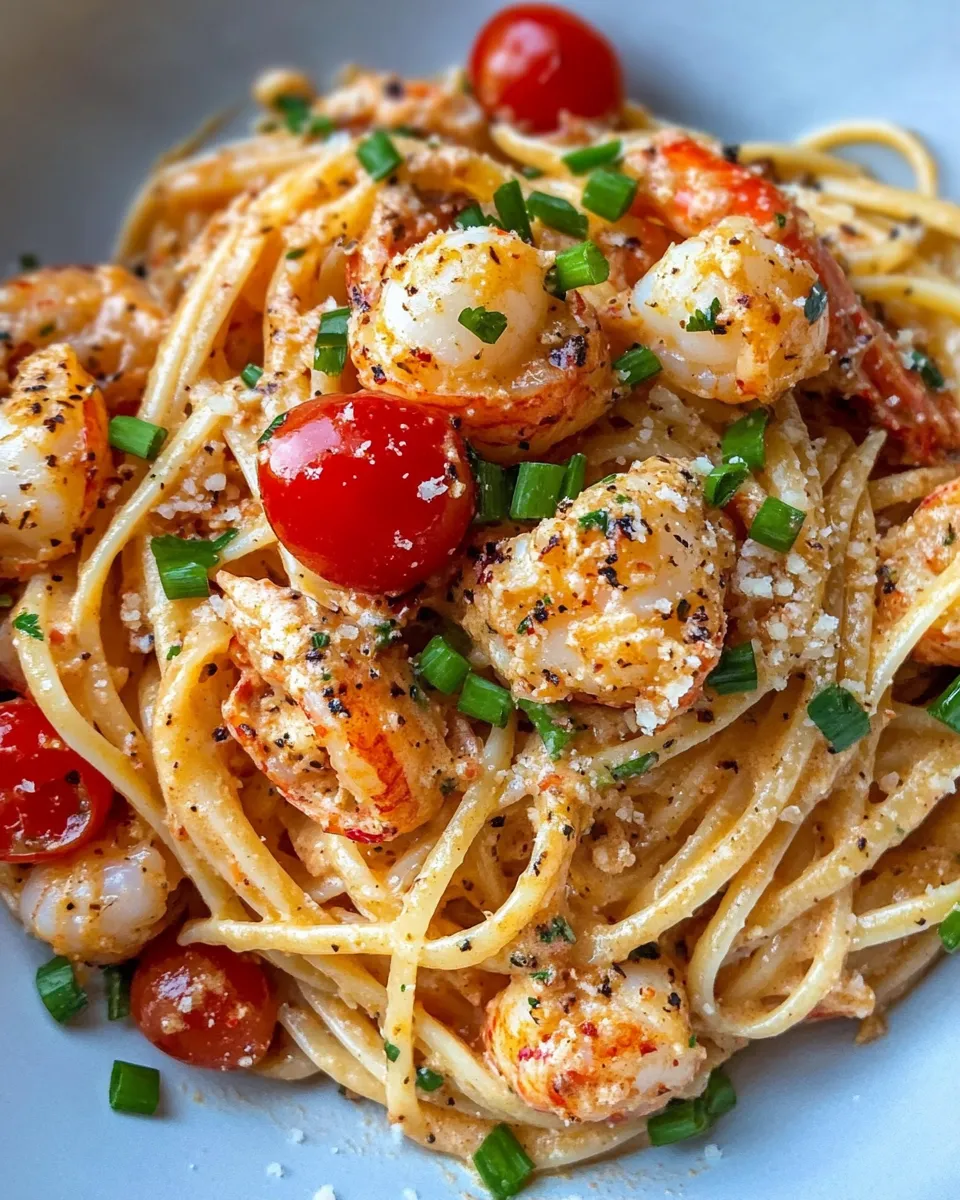 Classic Spicy Cajun Crawfish Pasta dish photo