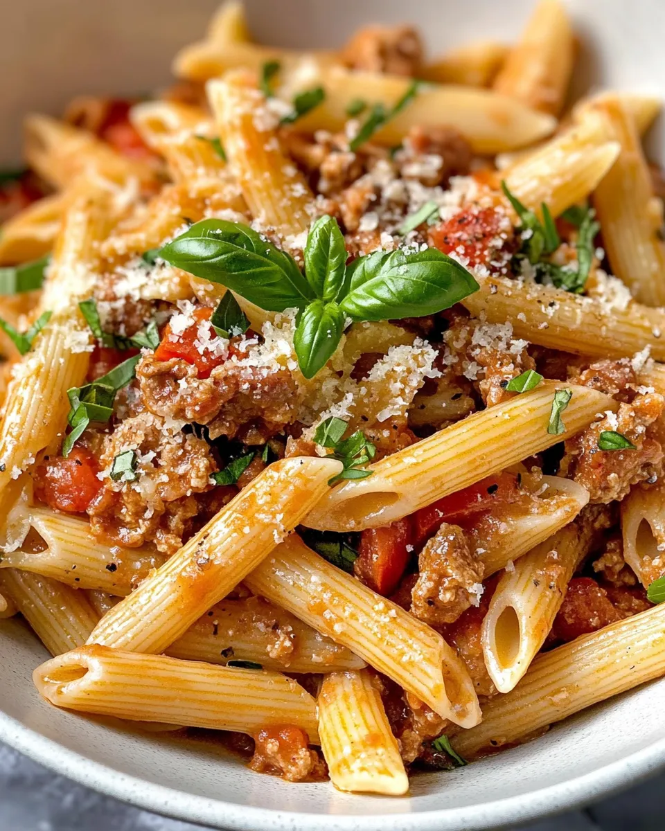 Delicious Spicy Chorizo Tomato Pasta plate image