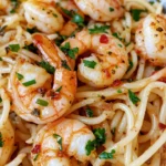 Homemade Spicy Garlic Chili Shrimp Pasta photo