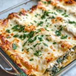 Homemade Spinach Artichoke Alfredo Lasagna recipe photo