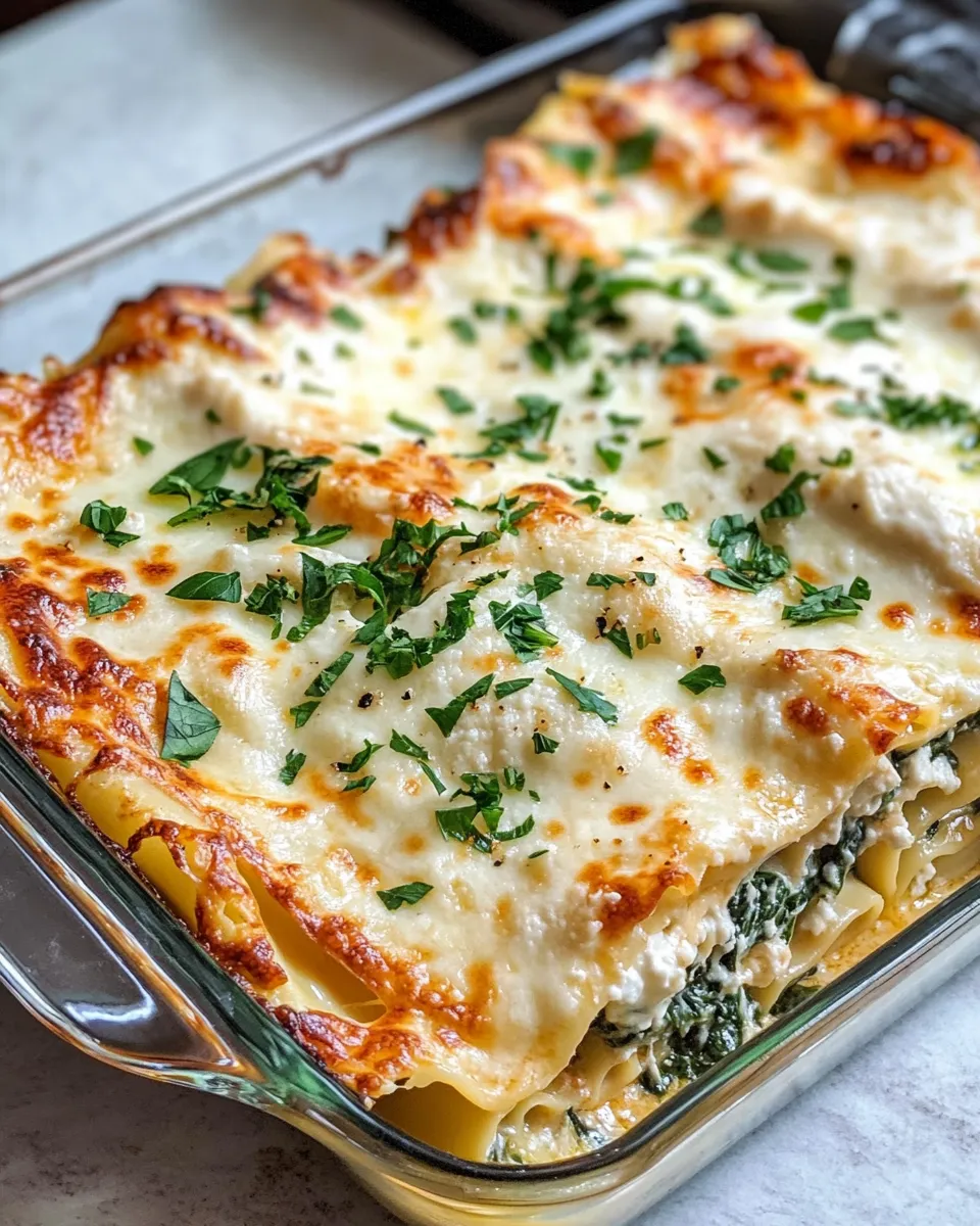 Homemade Spinach Artichoke Alfredo Lasagna recipe photo