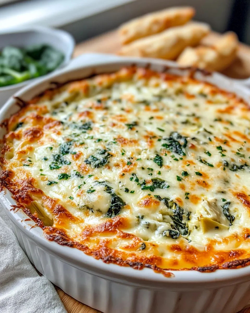 Easy Spinach Artichoke Dip recipe photo