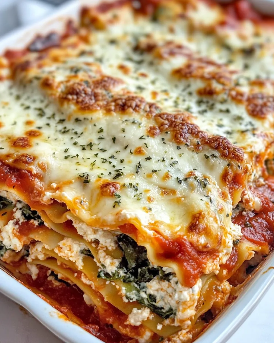 Homemade Spinach Ricotta Lasagna Bake photo